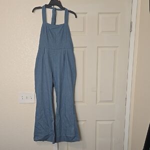 Denim Blue Bellbottom Jumpsuit